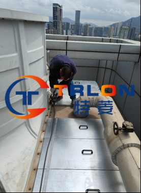 科技大廈冷卻塔蓋板安裝